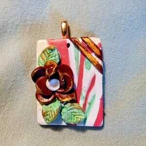 polymer clay pendant